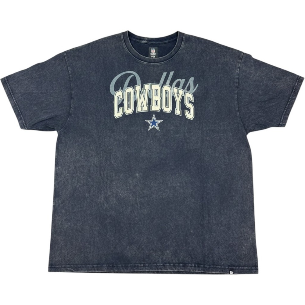 NFL Dallas Cowboys New Era Acid Wash Graphic Tee Shirt Womens Large Black NEW